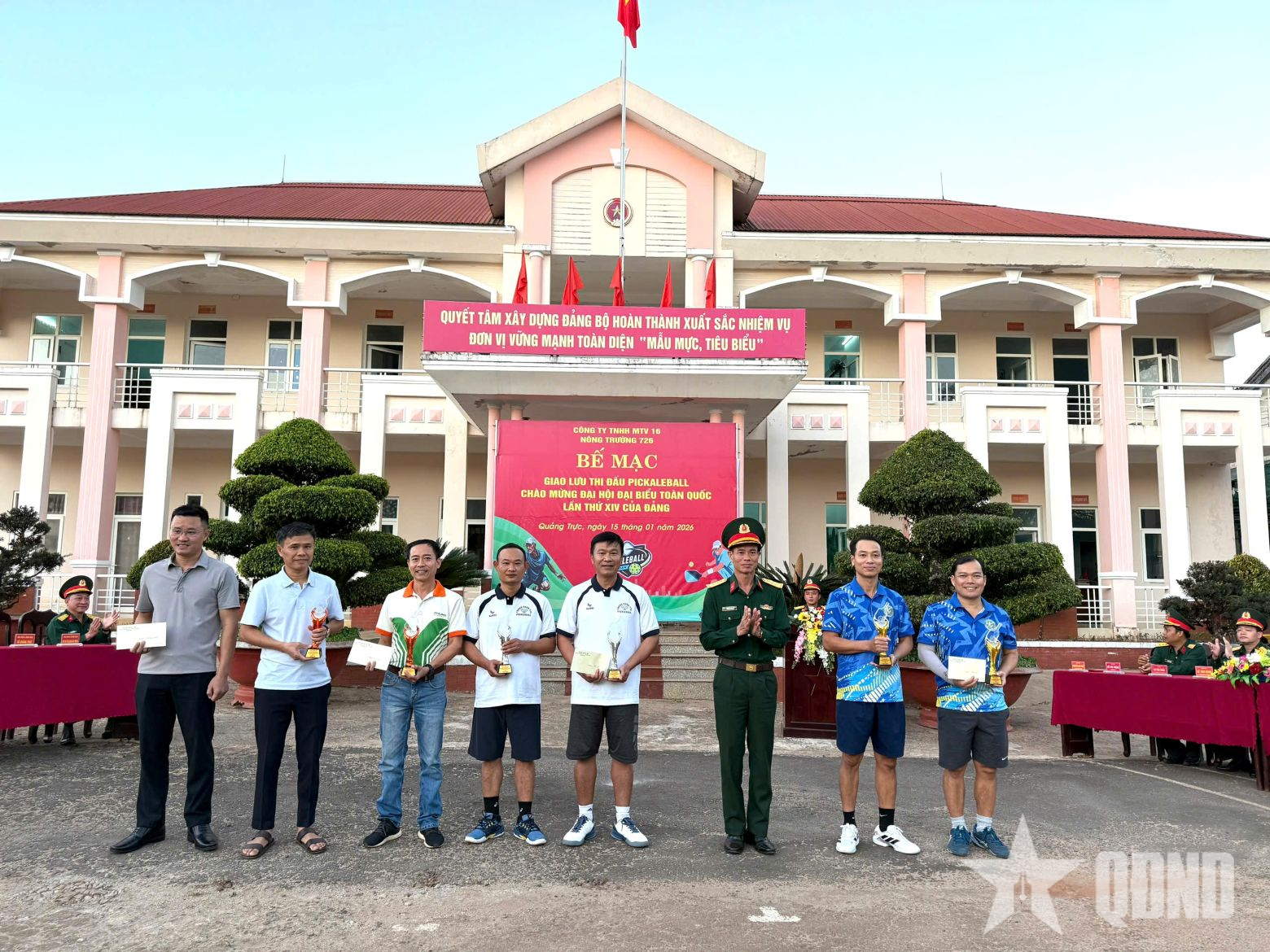 Nông trường 726 sôi nổi giải thể thao chào mừng Đại hội XIV của Đảng